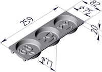 Форма хлебопекарная круглая Смайлики (литая алюминиевая)