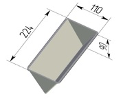 Форма хлебопекарная треугольная (алюминиевая, 224 х 110 х 90 мм)