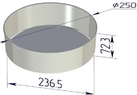 Форма хлебопекарная круглая (литая алюминиевая, 250 х 237 х 73 мм)