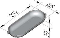 Форма хлебопекарная "батонница" (литая алюминиевая, 252 х 105 х 30 мм)