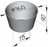 Форма хлебопекарная круглая № 17 Б (литая алюминиевая, 160 х 115 х 90 мм) 