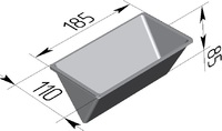 Форма хлебопекарная треугольная (литая алюминиевая, 185 х 110 х 85 мм)