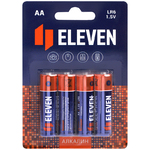 Батарейка Eleven AA (LR6) алкалиновая, ВС4 (4 шт.)