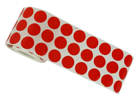 Мишень бумажная самоклеющаяся Круг 2,5 см проявляющая попадание 5435R (красные). В рулоне 900 шт.